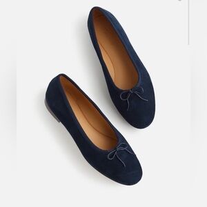MADEWELL The April Ballet Flat In Blue‎ Suede NR849